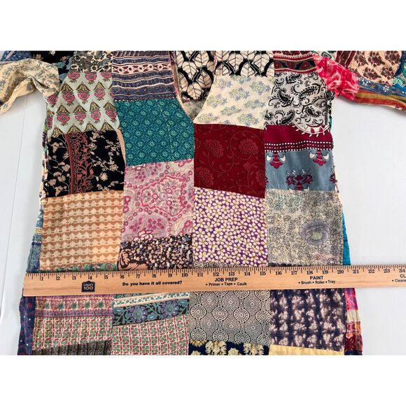 Gypsy Made From The Earth Women's Boho Patchwork Long Sleeve Top Size M - Picture 8 of 11